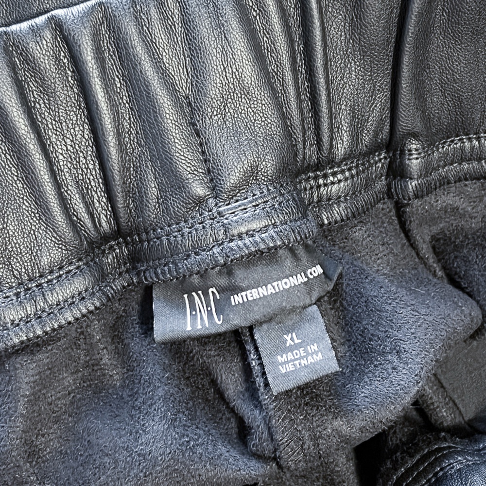 INC International Concepts Faux Leather Jogger Pants - Picture 6 of 7